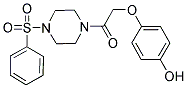 4-(2-OXO-2-[4-(PHENYLSULFONYL)PIPERAZIN-1-YL]ETHOXY)PHENOL Struktur