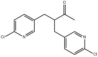 4-(6-CHLORO-3-PYRIDINYL)-3-[(6-CHLORO-3-PYRIDINYL)METHYL]-2-BUTANONE Struktur