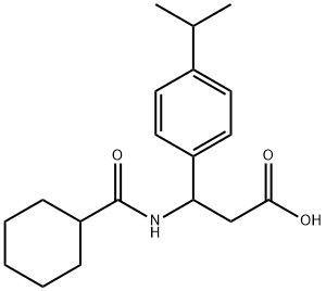 3-[(CYCLOHEXYLCARBONYL)AMINO]-3-(4-ISOPROPYLPHENYL)PROPANOIC ACID Struktur