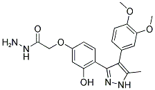 (4-[4-(3,4-DIMETHOXY-PHENYL)-5-METHYL-1H-PYRAZOL-3-YL]-3-HYDROXY-PHENOXY)-ACETIC ACID HYDRAZIDE Struktur