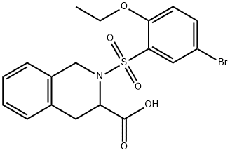 2-(5-BROMO-2-ETHOXY-BENZENESULFONYL)-1,2,3,4-TETRAHYDRO-ISOQUINOLINE-3-CARBOXYLIC ACID Struktur