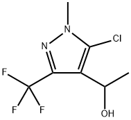 1-[5-CHLORO-1-METHYL-3-(TRIFLUOROMETHYL)-1H-PYRAZOL-4-YL]-1-ETHANOL Struktur