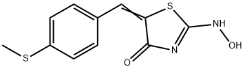 2-(HYDROXYAMINO)-5-((Z)-[4-(METHYLSULFANYL)PHENYL]METHYLIDENE)-1,3-THIAZOL-4-ONE Struktur