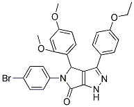 5-(4-BROMOPHENYL)-4-(2,4-DIMETHOXYPHENYL)-3-(4-ETHOXYPHENYL)-4,5-DIHYDROPYRROLO[3,4-C]PYRAZOL-6(1H)-ONE Struktur