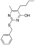 2-(BENZYLTHIO)-5-BUTYL-6-METHYLPYRIMIDIN-4-OL Struktur