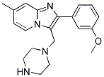 2-(3-METHOXY-PHENYL)-7-METHYL-3-PIPERAZIN-1-YLMETHYL-IMIDAZO[1,2-A]PYRIDINE Struktur