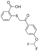 2-[2-(4-DIFLUOROMETHOXY-PHENYL)-2-OXO-ETHYLSULFANYL]-BENZOIC ACID Struktur