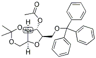 4-O-ACETYL-2,5-ANHYDRO-1,3-O-ISOPROPYLIDENE-6-TRITYL-D-GLUCITOL Struktur