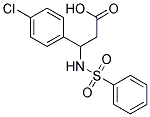 3-(4-CHLOROPHENYL)-3-[(PHENYLSULFONYL)AMINO]PROPANOIC ACID Struktur