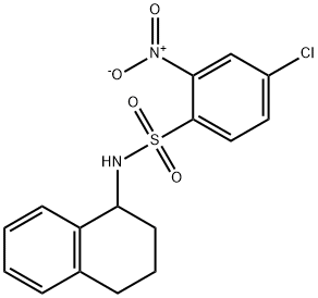 ((4-CHLORO-2-NITROPHENYL)SULFONYL)-1,2,3,4-TETRAHYDRONAPHTHYLAMINE Struktur