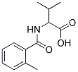 3-METHYL-2-[(2-METHYLBENZOYL)AMINO]BUTANOIC ACID Struktur