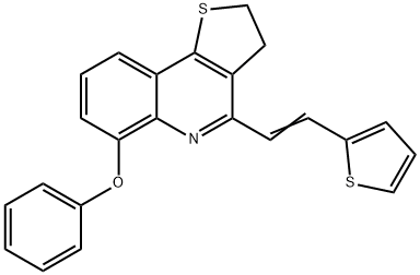 6-PHENOXY-4-[(E)-2-(2-THIENYL)ETHENYL]-2,3-DIHYDROTHIENO[3,2-C]QUINOLINE Struktur