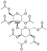 METHYL 2,4,6-TRI-O-ACETYL-3-O-(2,3,4,6-TETRA-O-ACETYL-BETA-D-GLUCOPYRANOSYL)-ALPHA-D-GLUCOPYRANOSIDE Struktur