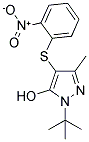 1-TERT-BUTYL-3-METHYL-4-[(2-NITROPHENYL)THIO]-1H-PYRAZOL-5-OL Struktur