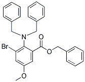 BENZYL-(2-DIBENZYLAMINO)-3-BROMO-5-METHOXYBENZOATE Struktur