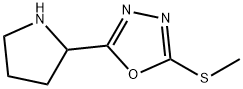 2-METHYLSULFANYL-5-PYRROLIDIN-2-YL-[1,3,4]OXADIAZOLE Struktur