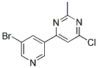 4-(5-BROMOPYRIDIN-3-YL)-6-CHLORO-2-METHYLPYRIMIDINE Struktur