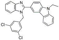 3-[1-(3,5-DICHLORO-BENZYL)-1H-BENZOIMIDAZOL-2-YL]-9-ETHYL-9H-CARBAZOLE Struktur