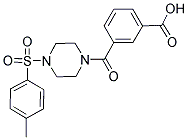 3-((4-[(4-METHYLPHENYL)SULFONYL]PIPERAZIN-1-YL)CARBONYL)BENZOIC ACID Struktur