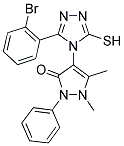 4-[3-(2-BROMO-PHENYL)-5-MERCAPTO-[1,2,4]TRIAZOL-4-YL]-1,5-DIMETHYL-2-PHENYL-1,2-DIHYDRO-PYRAZOL-3-ONE Struktur