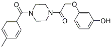 3-(2-[4-(4-METHYLBENZOYL)PIPERAZIN-1-YL]-2-OXOETHOXY)PHENOL Struktur