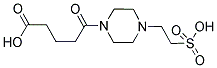 5-OXO-5-[4-(2-SULFOETHYL)PIPERAZIN-1-YL]PENTANOIC ACID Struktur