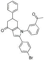 1-(3-ACETYLPHENYL)-2-(4-BROMOPHENYL)-6-PHENYL-5,6,7-TRIHYDROINDOL-4-ONE Struktur