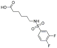 6-[[(3,4-DIFLUOROPHENYL)SULFONYL]AMINO]HEXANOIC ACID Struktur