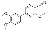 5-(3,4-DIMETHOXYPHENYL)-3-METHOXY-2-PYRAZINECARBONITRILE Struktur