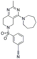 3-(4-AZEPAN-1-YL-2-METHYL-7,8-DIHYDRO-5H-PYRIDO[4,3-D]PYRIMIDINE-6-SULFONYL)-BENZONITRILE Struktur