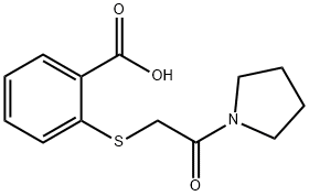 2-(2-OXO-2-PYRROLIDIN-1-YL-ETHYLSULFANYL)-BENZOIC ACID Struktur