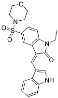 (Z)-3-((1H-INDOL-3-YL)METHYLENE)-1-ETHYL-5-(MORPHOLINOSULFONYL)INDOLIN-2-ONE Struktur