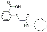 2-CYCLOHEPTYLCARBAMOYLMETHYLSULFANYL-BENZOIC ACID Struktur