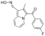 3-(4-FLUORO-BENZOYL)-2-METHYL-INDOLIZINE-1-CARBALDEHYDE OXIME Struktur