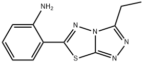 2-(3-ETHYL-[1,2,4]TRIAZOLO[3,4-B][1,3,4]-THIADIAZOL-6-YL)-PHENYLAMINE Struktur