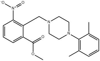 METHYL 2-([4-(2,6-DIMETHYLPHENYL)PIPERAZINO]METHYL)-3-NITROBENZENECARBOXYLATE Struktur