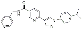 6-[1-(4-ISOPROPYL-PHENYL)-1H-PYRAZOL-4-YL]-N-PYRIDIN-4-YLMETHYL-NICOTINAMIDE Struktur