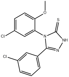 4-(5-CHLORO-2-METHOXY-PHENYL)-5-(3-CHLORO-PHENYL)-4H-[1,2,4]TRIAZOLE-3-THIOL Struktur