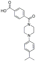 4-([4-(4-ISOPROPYLPHENYL)PIPERAZIN-1-YL]CARBONYL)BENZOIC ACID Struktur