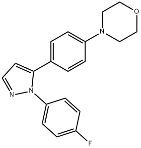 4-(4-[1-(4-FLUOROPHENYL)-1H-PYRAZOL-5-YL]PHENYL)MORPHOLINE Struktur