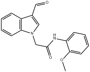 2-(3-FORMYL-INDOL-1-YL)-N-(2-METHOXY-PHENYL)-ACETAMIDE Struktur