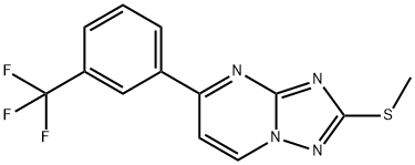 2-(METHYLSULFANYL)-5-[3-(TRIFLUOROMETHYL)PHENYL][1,2,4]TRIAZOLO[1,5-A]PYRIMIDINE Struktur