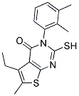 3-(2,3-DIMETHYLPHENYL)-5-ETHYL-2-MERCAPTO-6-METHYLTHIENO[2,3-D]PYRIMIDIN-4(3H)-ONE Struktur