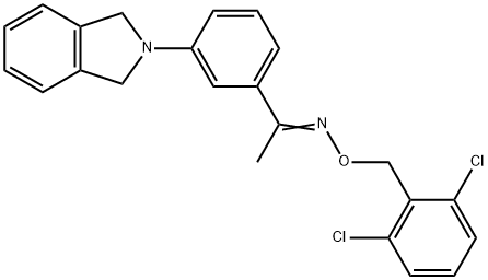 1-[3-(1,3-DIHYDRO-2H-ISOINDOL-2-YL)PHENYL]-1-ETHANONE O-(2,6-DICHLOROBENZYL)OXIME Struktur