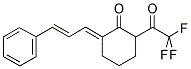 2-[(E)-3-PHENYLPROP-2-EN-(E)-YLIDENE]-6-(2,2,2-TRIFLUOROACETYL)CYCLOHEXANONE Struktur