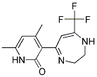 4,6-DIMETHYL-3-[7-(TRIFLUOROMETHYL)-2,3-DIHYDRO-1H-1,4-DIAZEPIN-5-YL]PYRIDIN-2(1H)-ONE Struktur