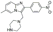 6-METHYL-2-(4-NITRO-PHENYL)-3-PIPERAZIN-1-YLMETHYL-IMIDAZO[1,2-A]PYRIDINE Struktur