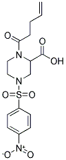 1-(4-PENTENOYL)-4-(P-NITROPHENYLSULFONYL)-PIPERAZINE-2-CARBOXYLIC ACID Struktur