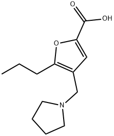 5-PROPYL-4-PYRROLIDIN-1-YLMETHYL-FURAN-2-CARBOXYLIC ACID Struktur