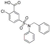 5-(BENZYL-PHENYL-SULFAMOYL)-2-CHLORO-BENZOIC ACID Struktur